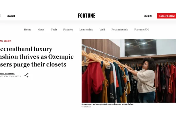 Secondhand luxury fashion thrives as Ozempic users purge their closets